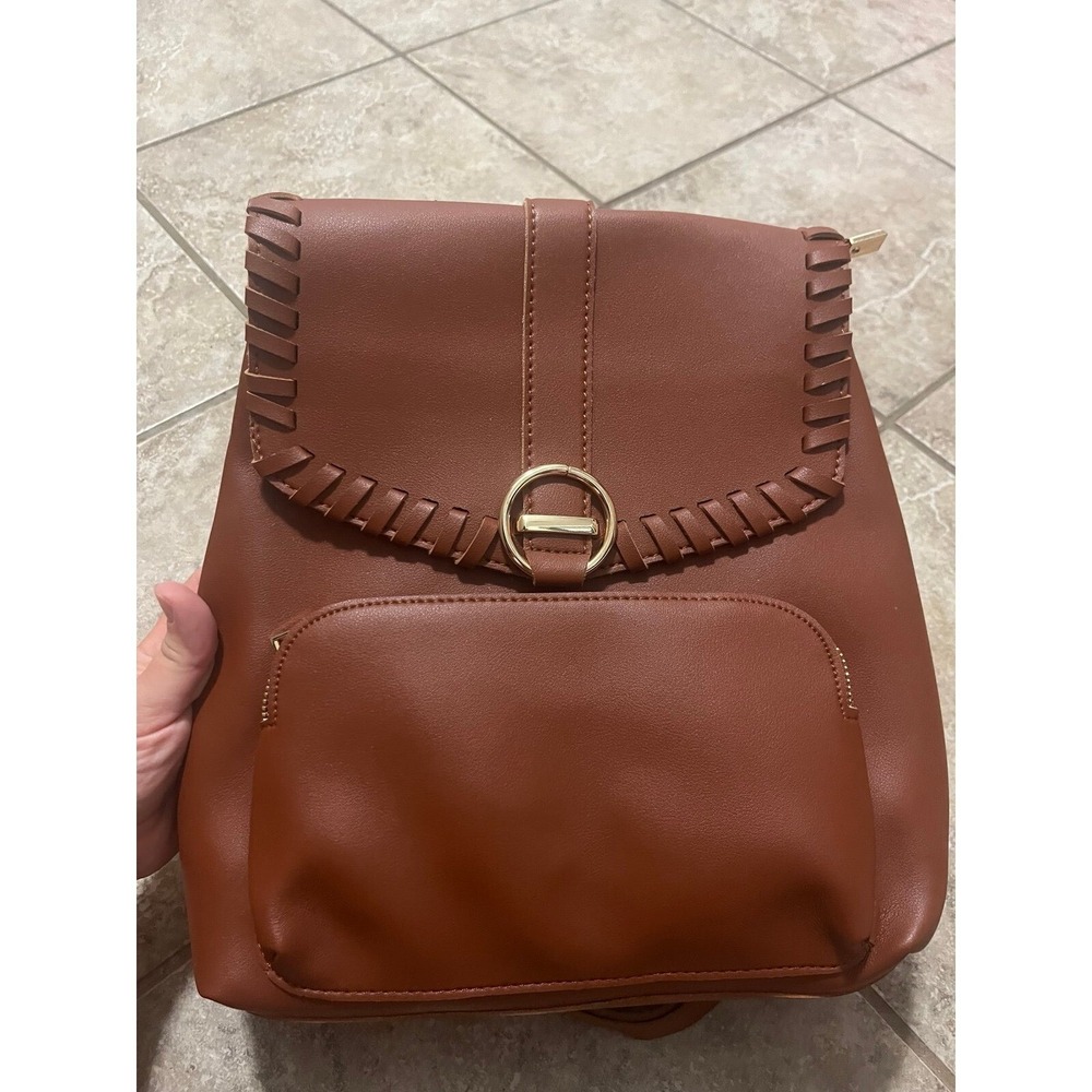 Faux Leather Backpack‎